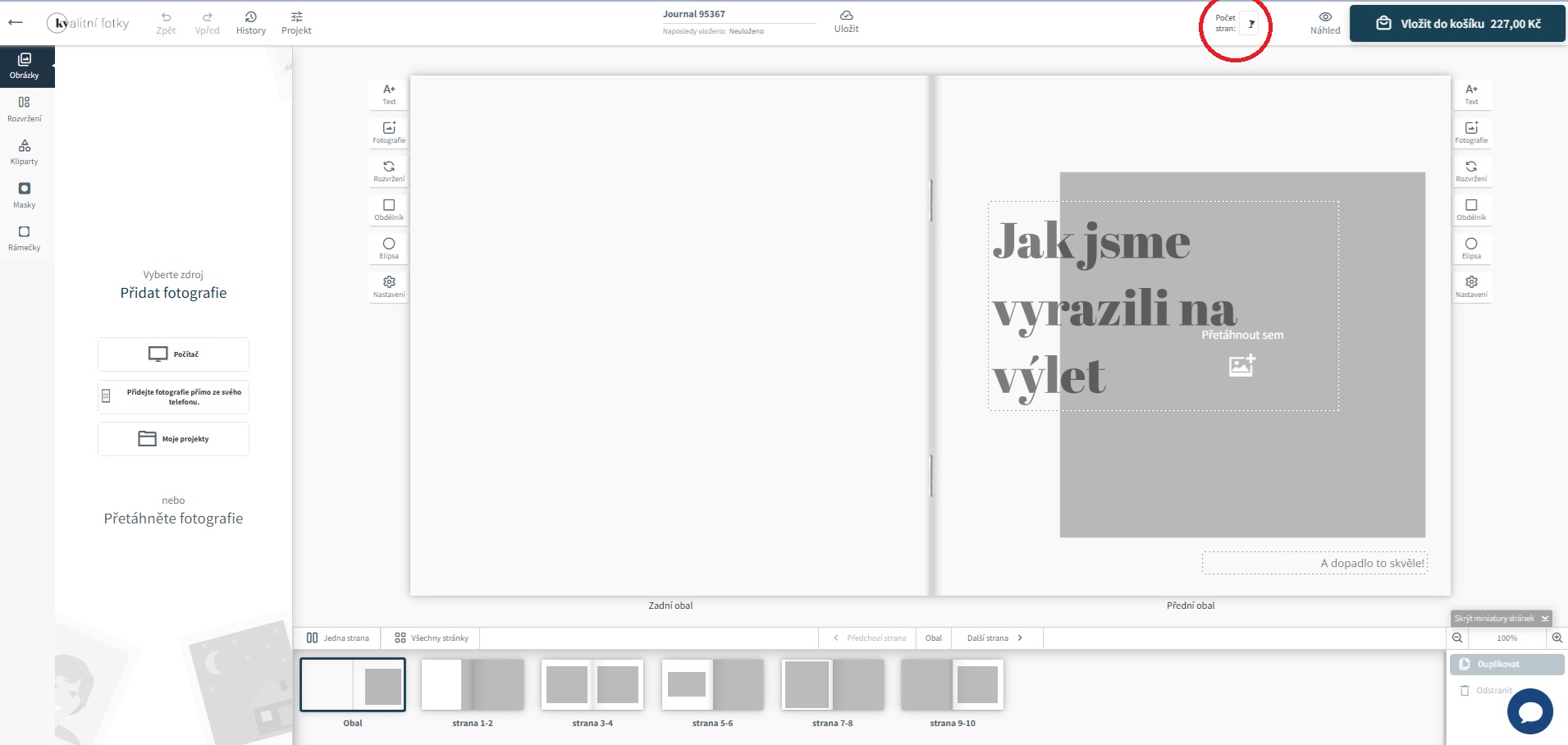 Fotosesit počet stran