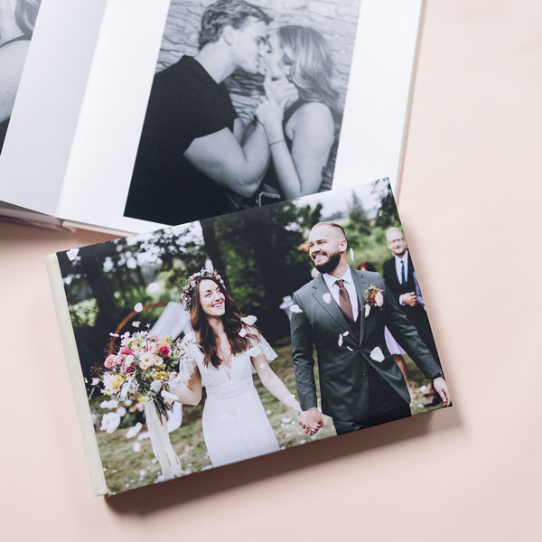 Fotokniha s měkkou fotkou & semiš Chamel