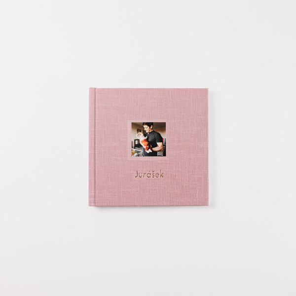 Fotokniha s minifotkou & len