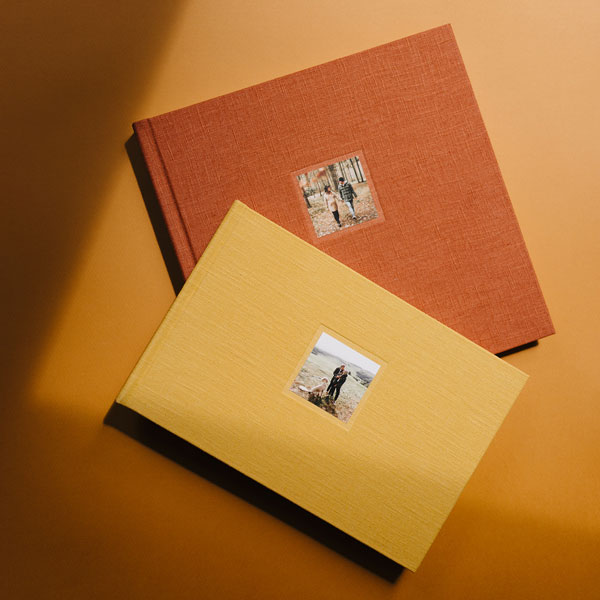 Fotokniha s minifotkou & len