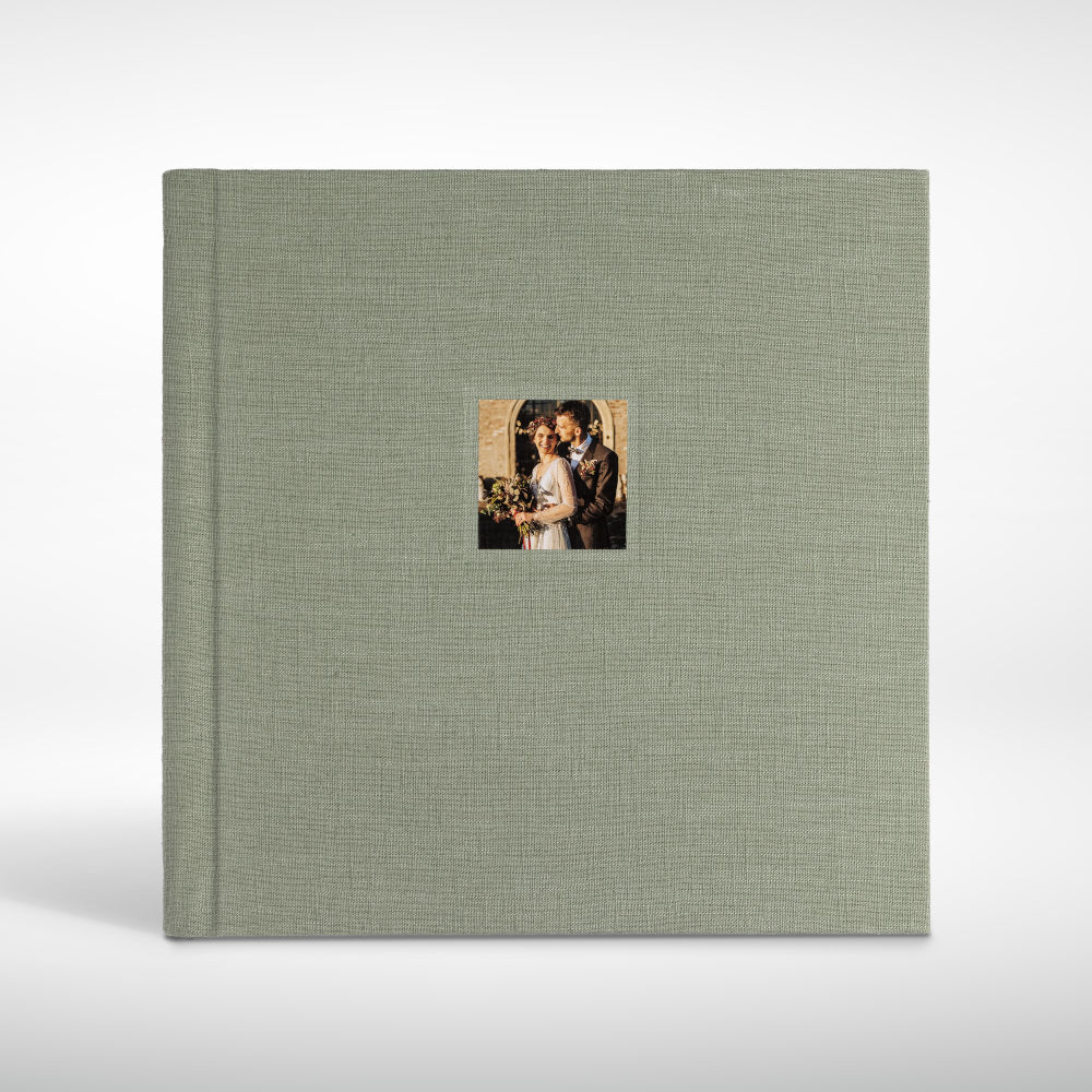Fotokniha s minifotkou & len