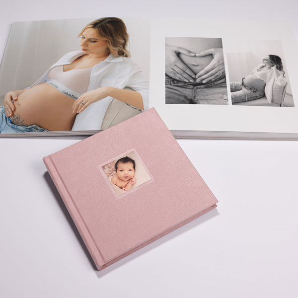 Fotokniha s minifotkou & perleťové plátno