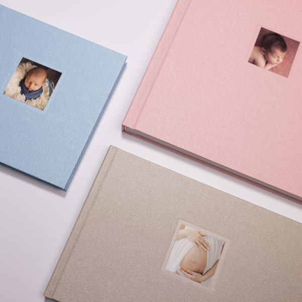 Fotokniha s minifotkou & perleťové plátno