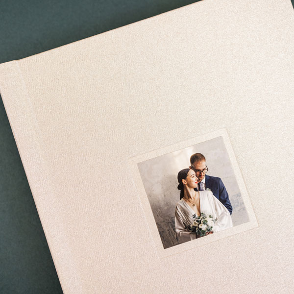 Fotokniha s minifotkou & perleťové plátno