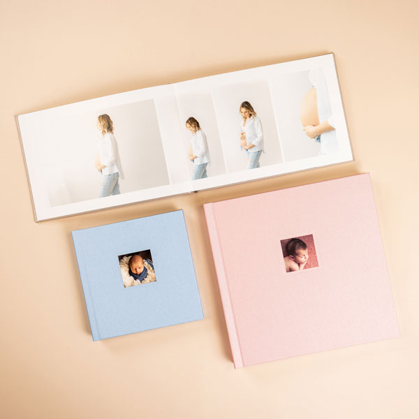 Fotokniha s minifotkou & perleťové plátno