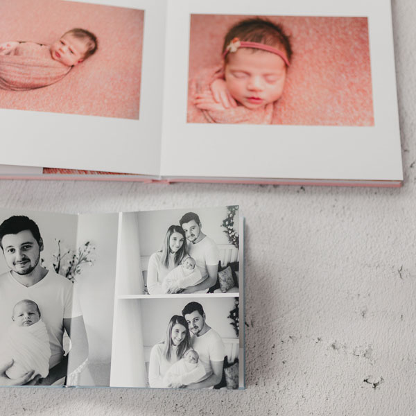Fotokniha s minifotkou & perleťové plátno