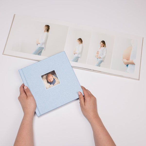 Fotokniha s minifotkou & perleťové plátno