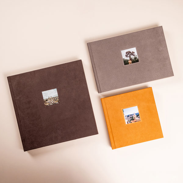 Fotokniha s minifotkou & semiš Chamel