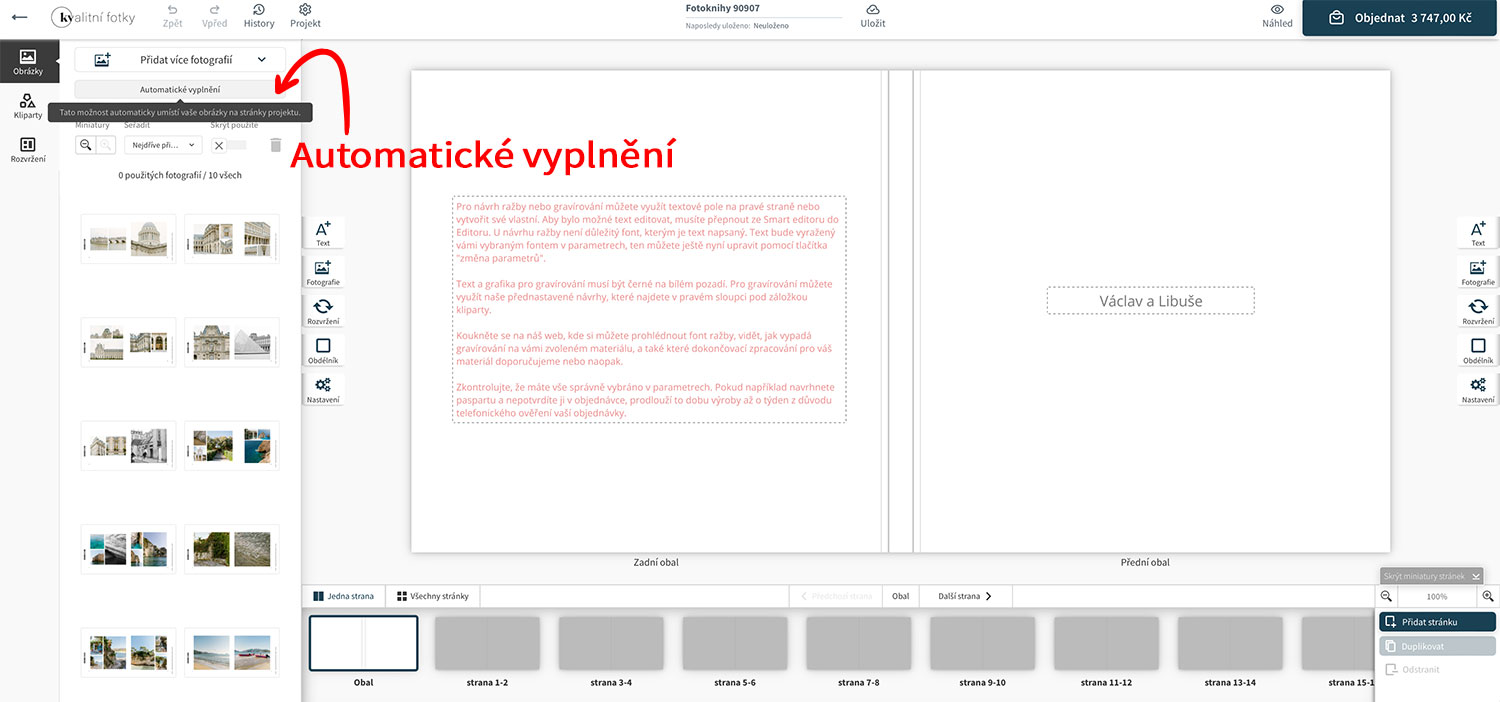 jak objednat fotoknihu s daty z externího softwaru