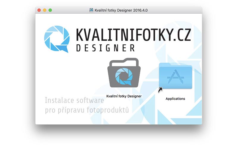 Krok 2 - přetáhněte složku programu do složky aplikace