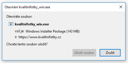 Krok 1 - návod na instalaci programu